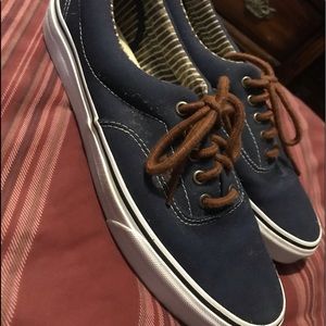 Navy Blue vans w/ brown